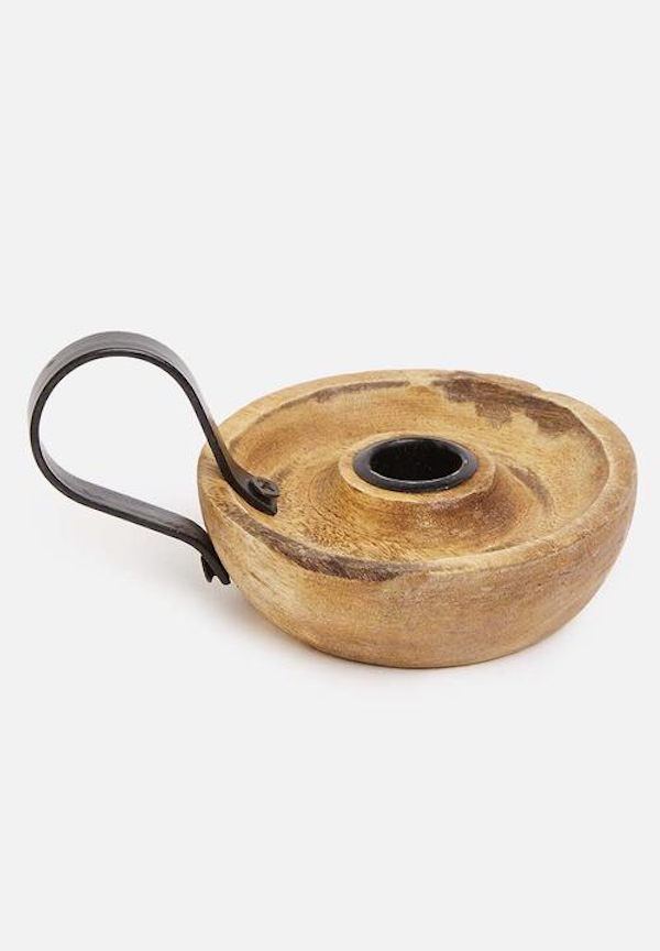 Mango Wood Candle holder - <p style='text-align: center;'><b></b><br>
R 18 <br>
